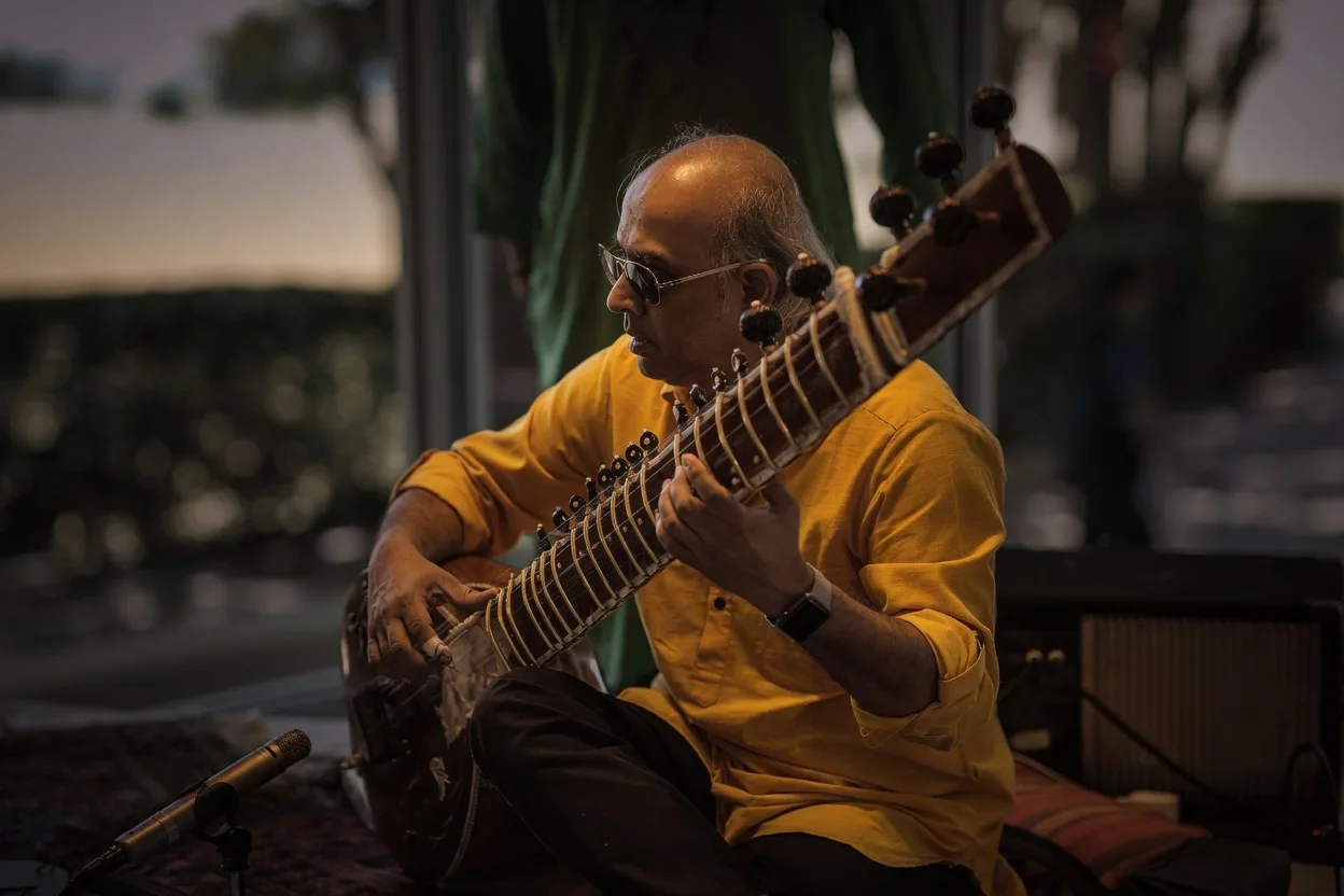 Sitarist Vatsal Dave performing a North Indian classical sitar recital